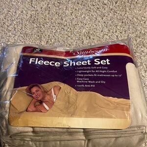 Sunbeam Fleece Sheet Set - Beige
